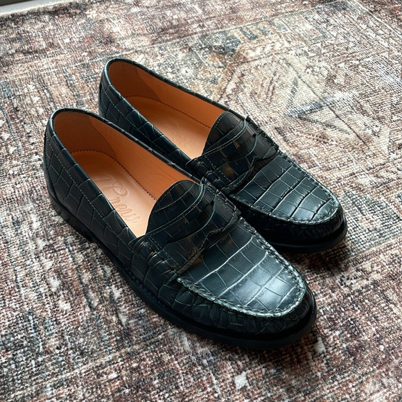 J. Crew Shoes - J. Crew Winona Loafer Croc-Embossed Leather